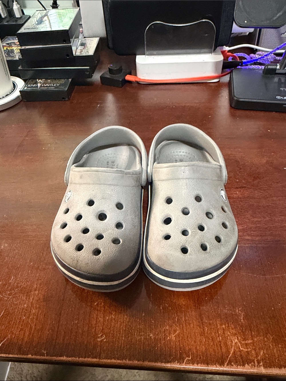 CROCS Kids Light Gray Clog Sandals